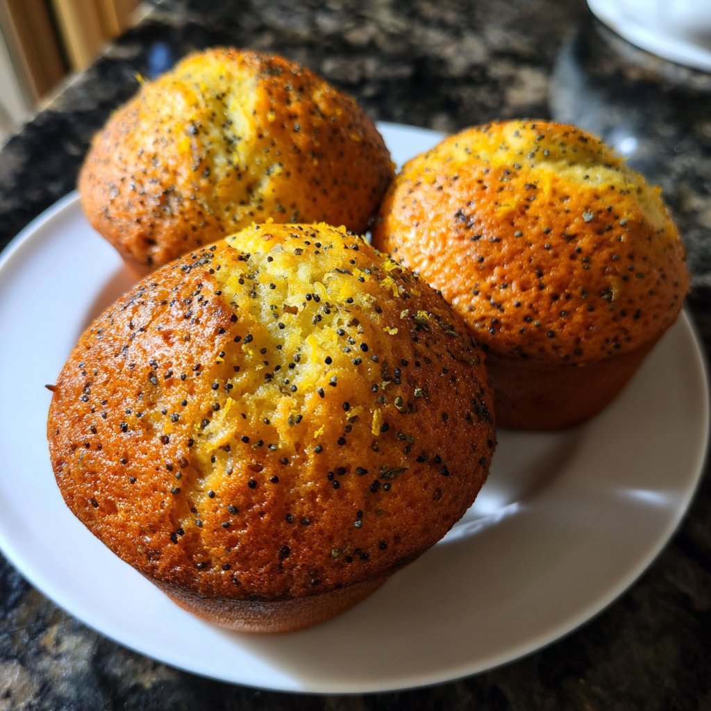 Muffins mit Zitrone und Mohn