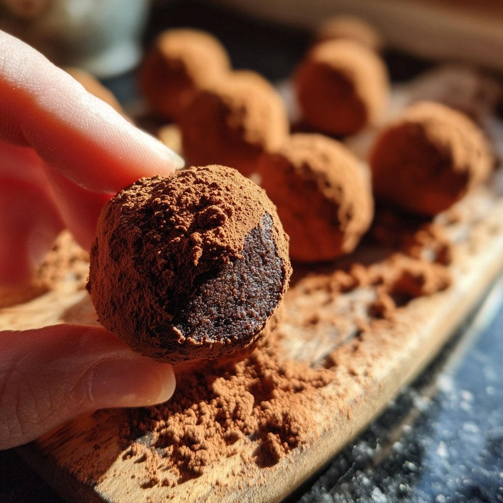 Schokoladentrüffel mit Kakao