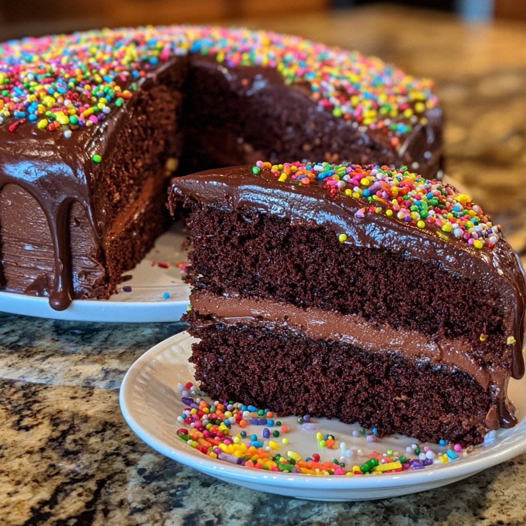 Geburtstagskuchen mit Schokolade