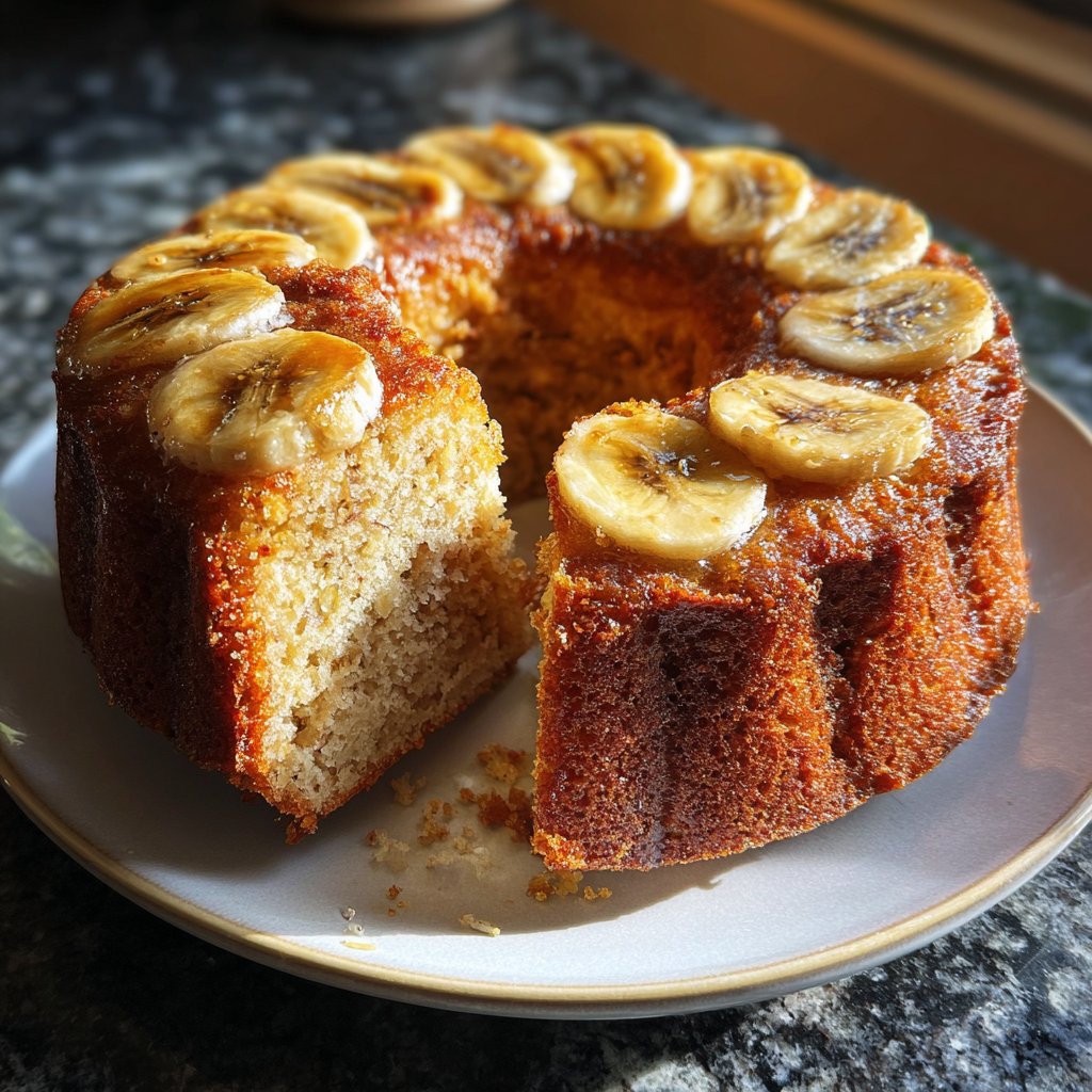 Bananenkuchen mit Hafermehl und Honig