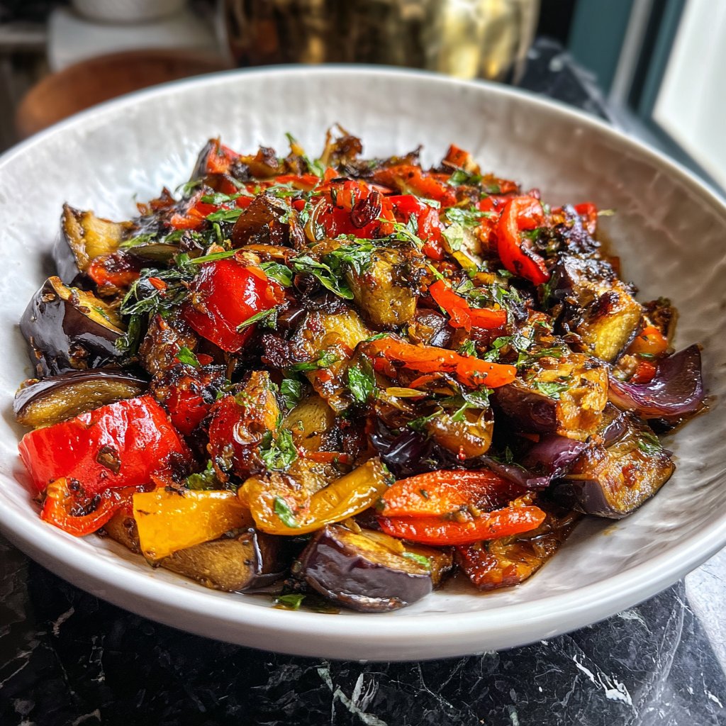 Auberginenpfanne aromatisch