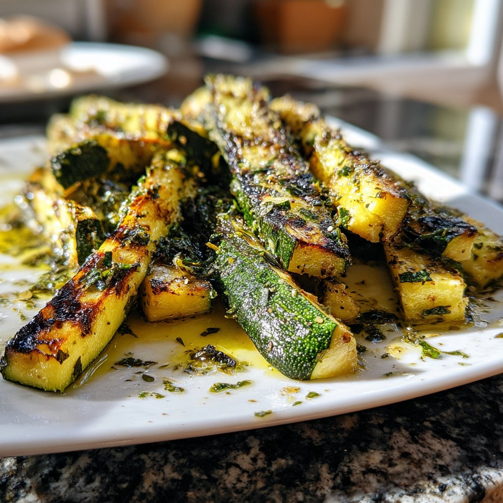 Gegrillte Zucchini Mit Kräutern