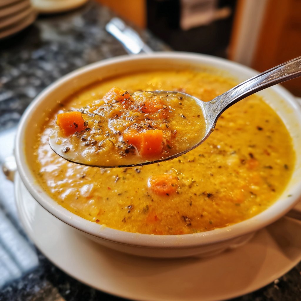 Linsensuppe mit Karotten