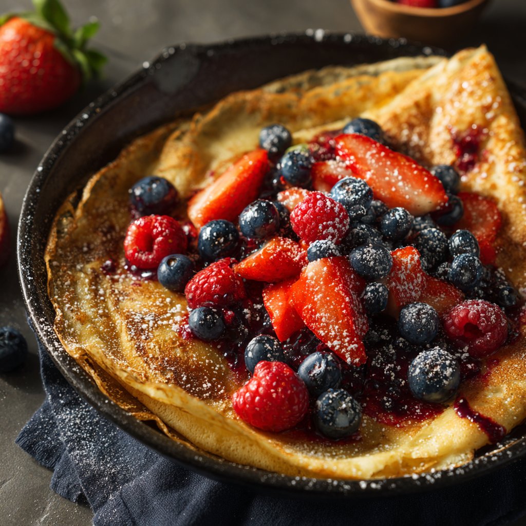 Pfannkuchen mit Beerenmix