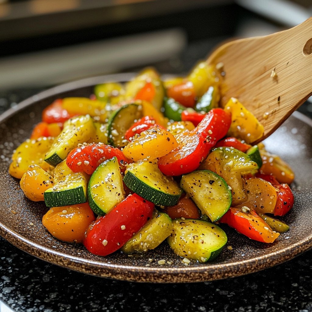 Gemüsepfanne mit Knoblauch