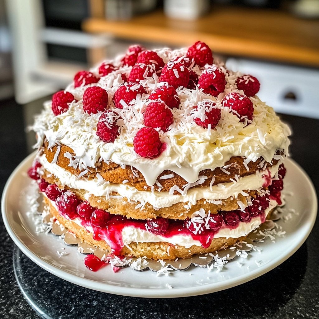 Raffaello-Himbeer-Torte