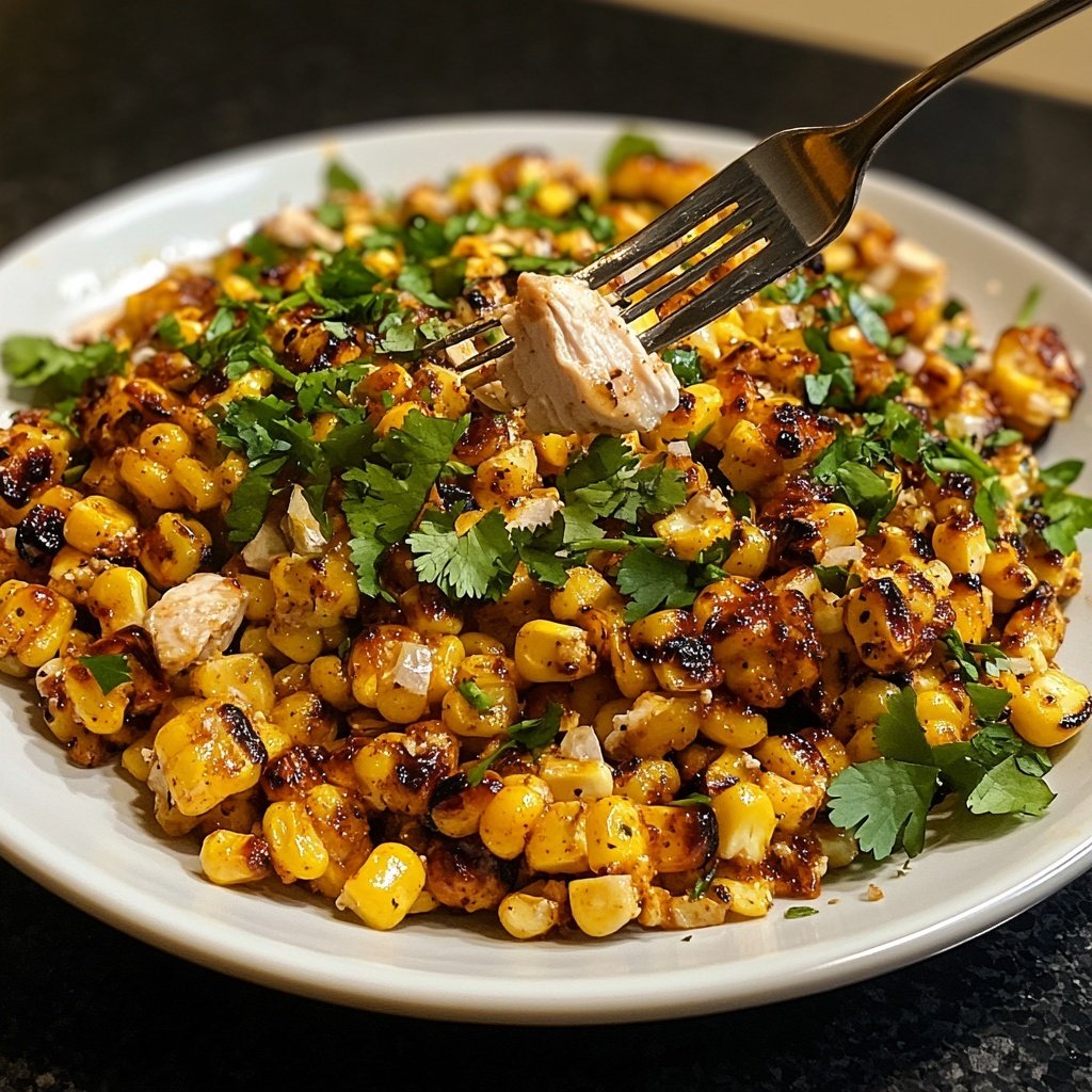 Street Corn Hähnchen Reis Bowl