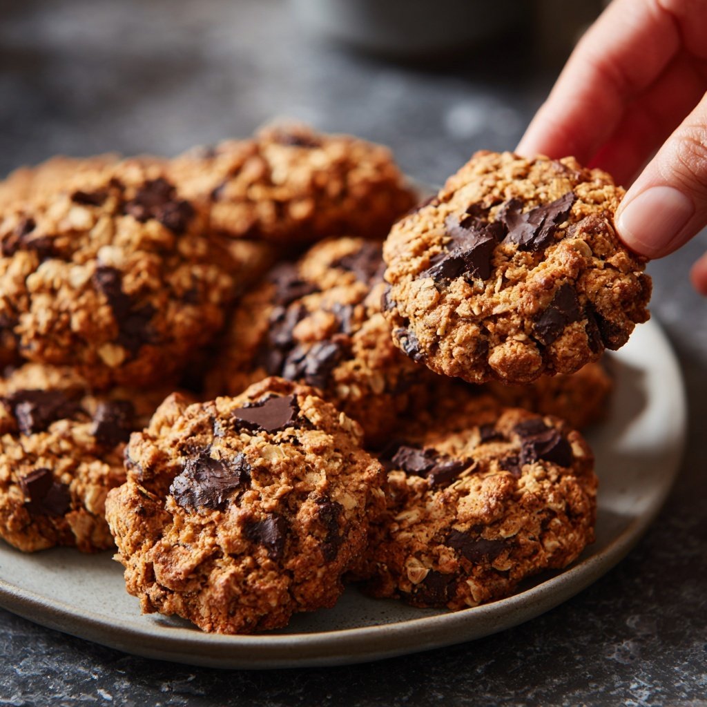 Cookies mit Haferflocken und Schokolade