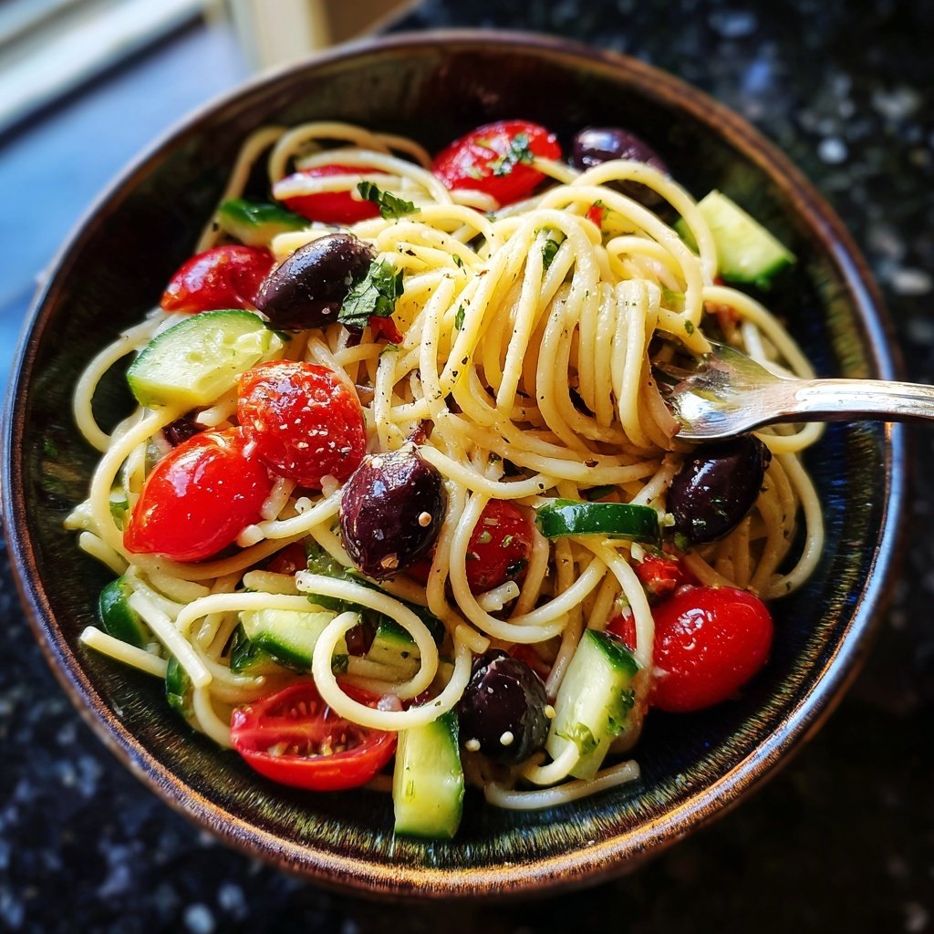 Mediterraner Nudelsalat Leicht