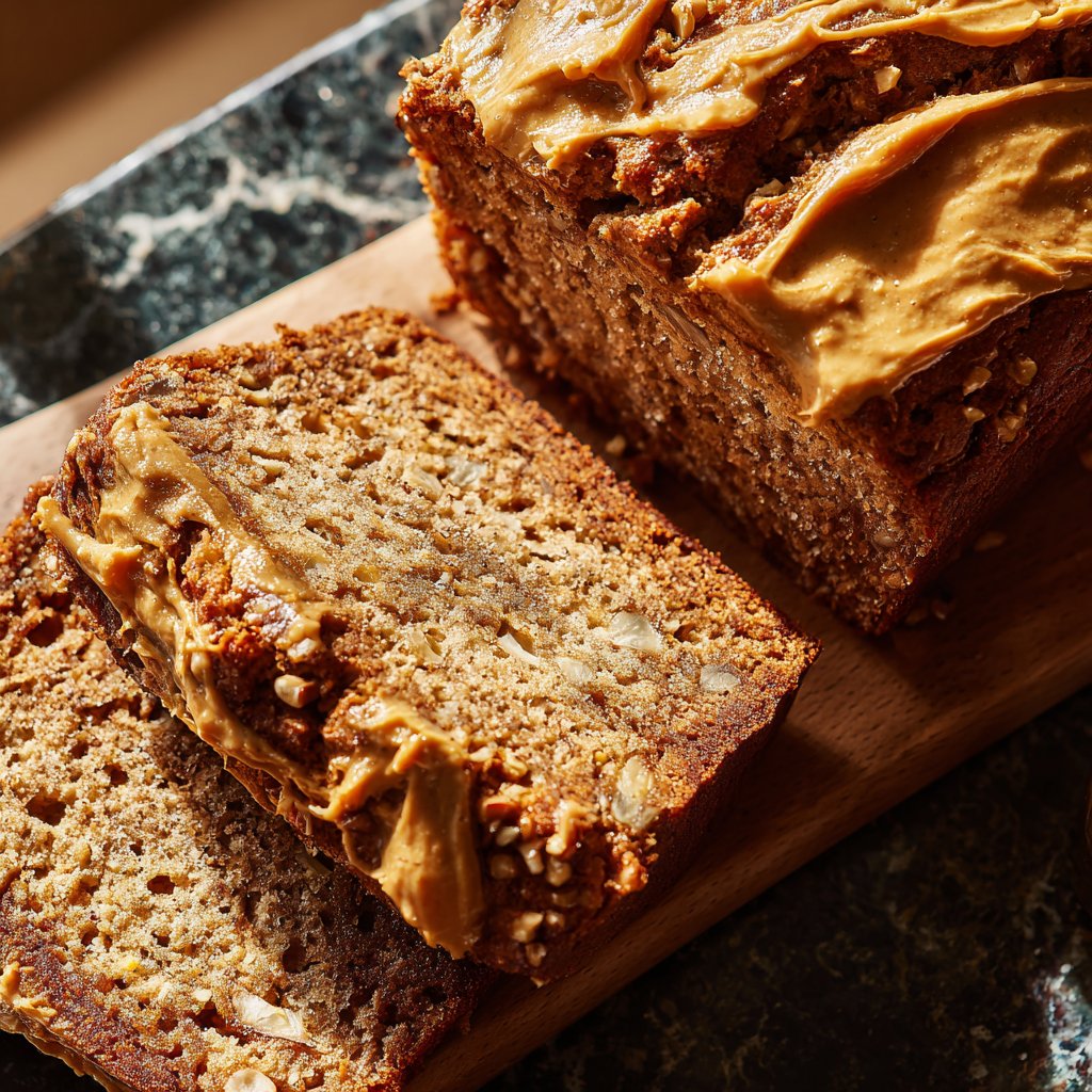 Bananenbrot mit Mandelmus