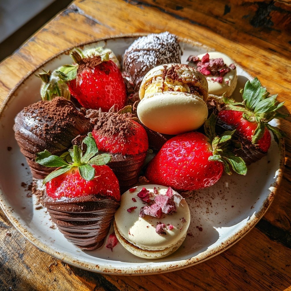 Dessertplatte für Verliebte