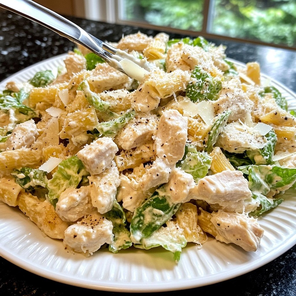 Chicken Caesar Pasta Salat