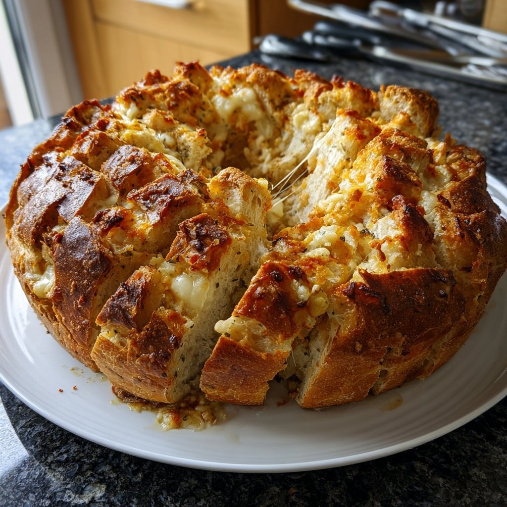 Zupfbrot Mit Knoblauch Und Käse