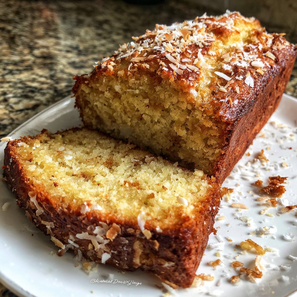 Bananenkuchen mit Kokosraspeln
